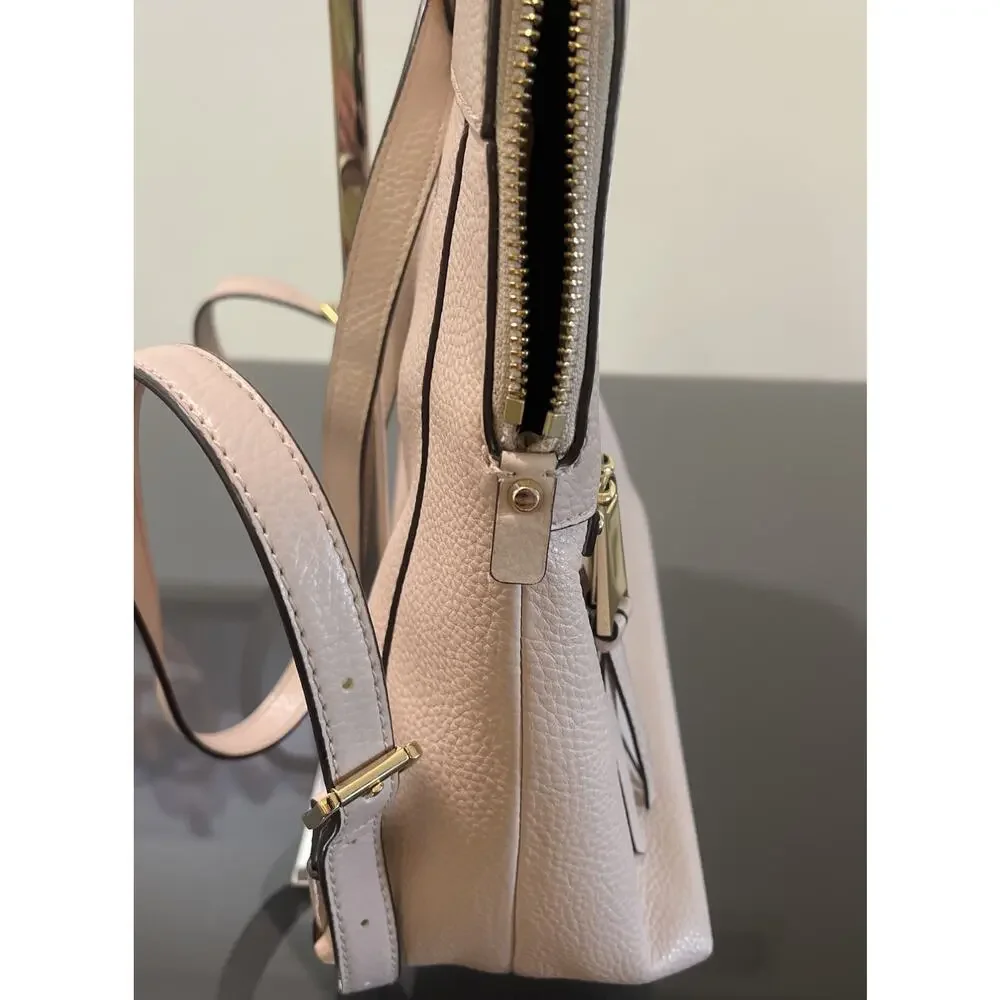 Michael Kors Rhea Pink Soft Pebbled Leather Backpack